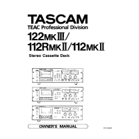 Tascam 112-Mk2-112R-Mk2-122-Mk3 - Owners Manual